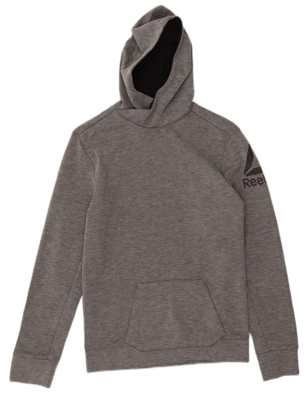Reebok Mens Graphic Hoodie Jumper XS Grey Polyester
