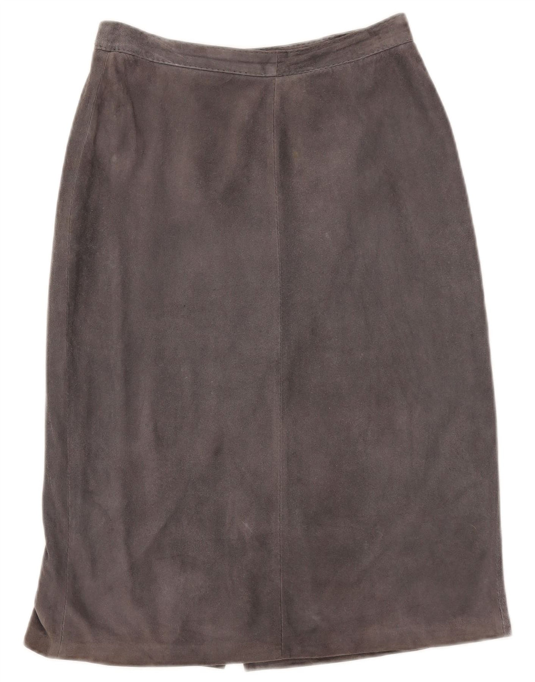 VINTAGE Womens Suede Skirt IT 44 W27 L26 Grey