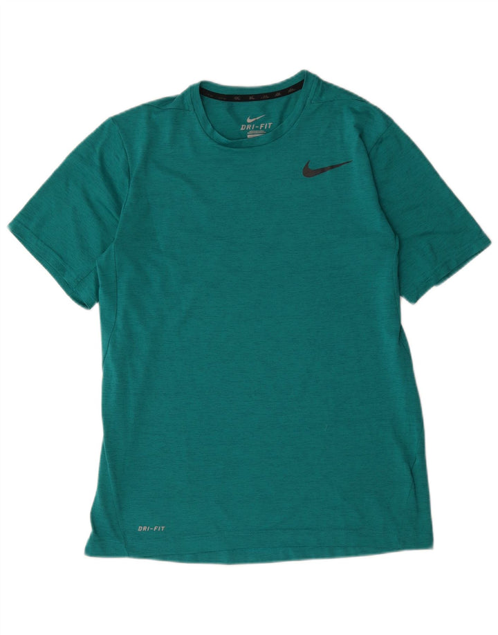 Nike Mens Dri Fit T-Shirt Top Medium Turquoise Flecked Polyester