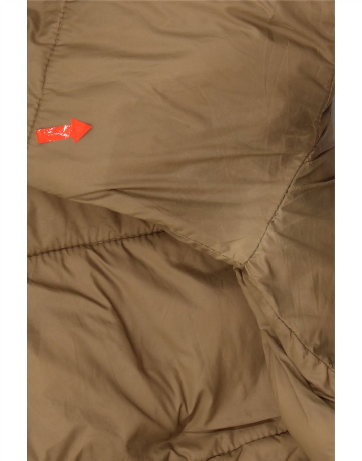 Zara Mens Hooded Padded Jacket UK 36 Small Beige