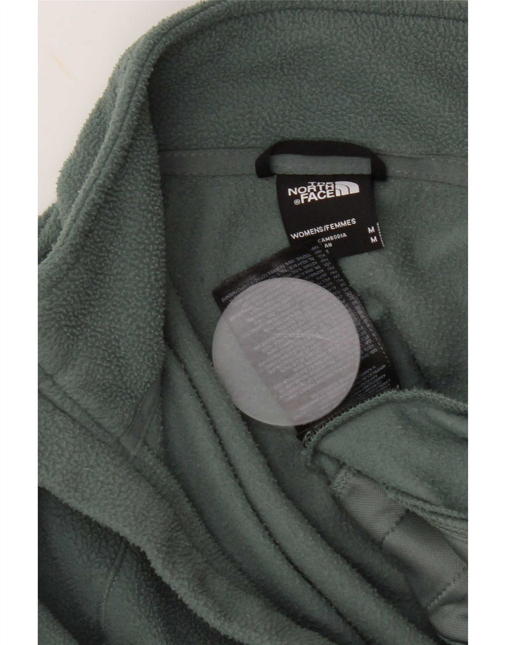 The North Face Womens Liner Fleece Jacket UK 14 Medium Green Polyester