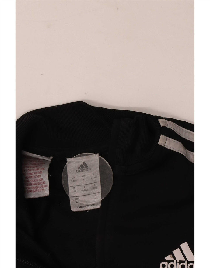 Adidas Boys Tracksuit Top Jacket 9-10 Years Black