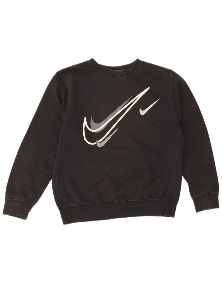 Nike Mens Graphic Sweatshirt Jumper Small Black Cotton