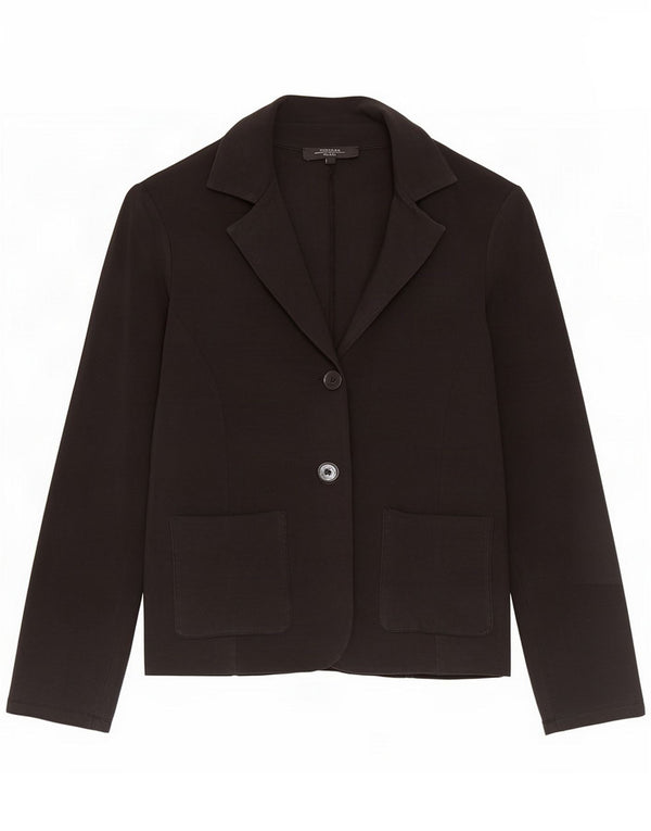 Max Mara Womens Weekend 2 Button Blazer Jacket UK 14 Large Black Lycra
