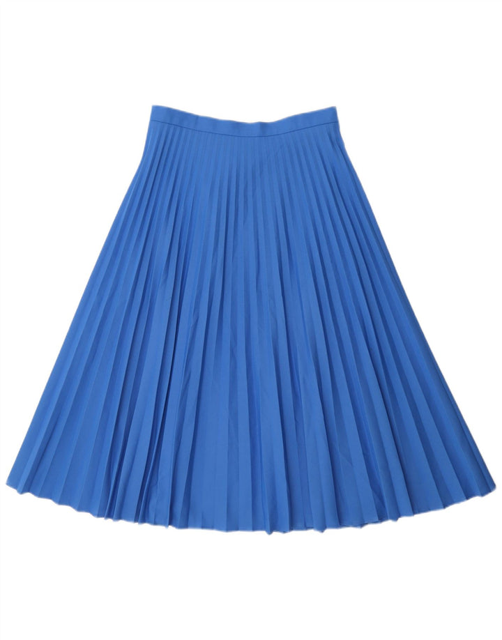 VINTAGE Womens Pleated Skirt IT 40 Small W26  Blue