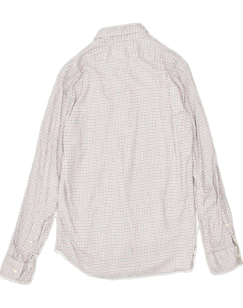 J. CREW Mens Slim Shirt Medium White Check Cotton | Vintage | Thrift | Second-Hand | Used Clothing | Messina Hembry 