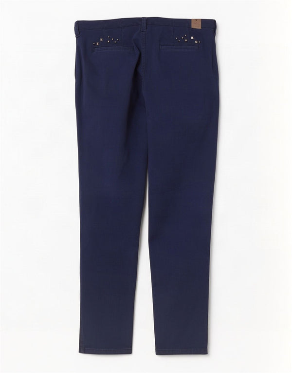 Guess Womens Slim Chino Trousers W30 L29 Navy Blue Cotton