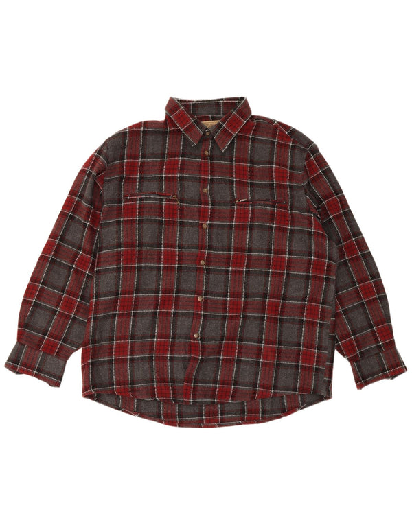 European Project Mens Flannel Shirt 2XL Grey Check Acrylic