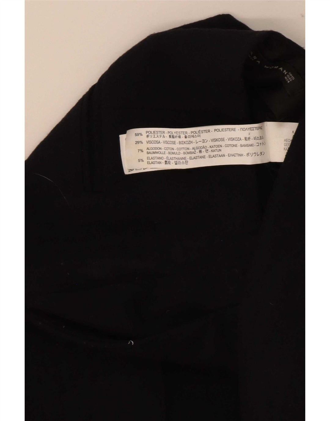 Zara Womens Slim Suit Trousers XS W25 L27 Black Polyester