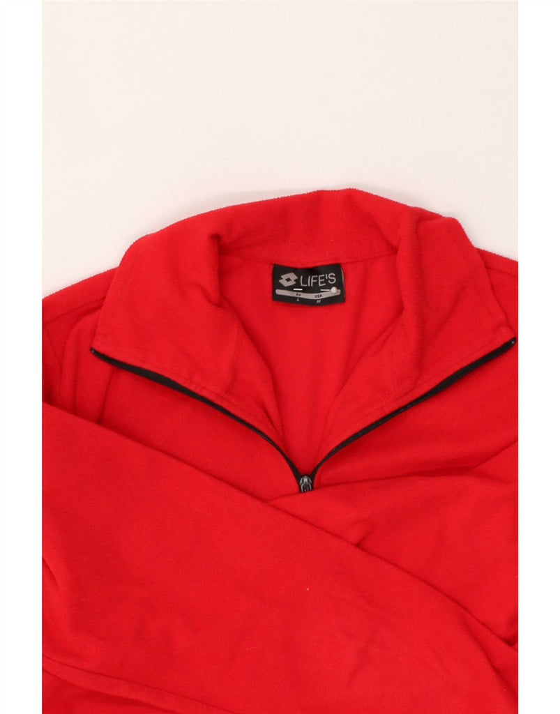 LOTTO Mens Slim Fit Zip Fleece Jumper Large Red | Vintage Lotto | Thrift | Second-Hand Lotto | Used Clothing | Messina Hembry 