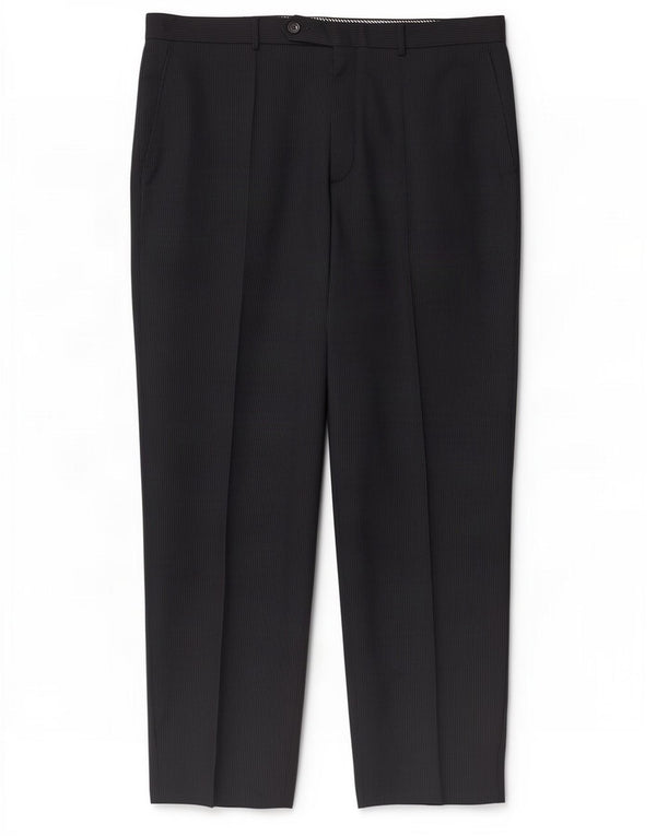 Marks & Spencer Mens Straight Suit Trousers W36 L31 Navy Blue Pinstripe