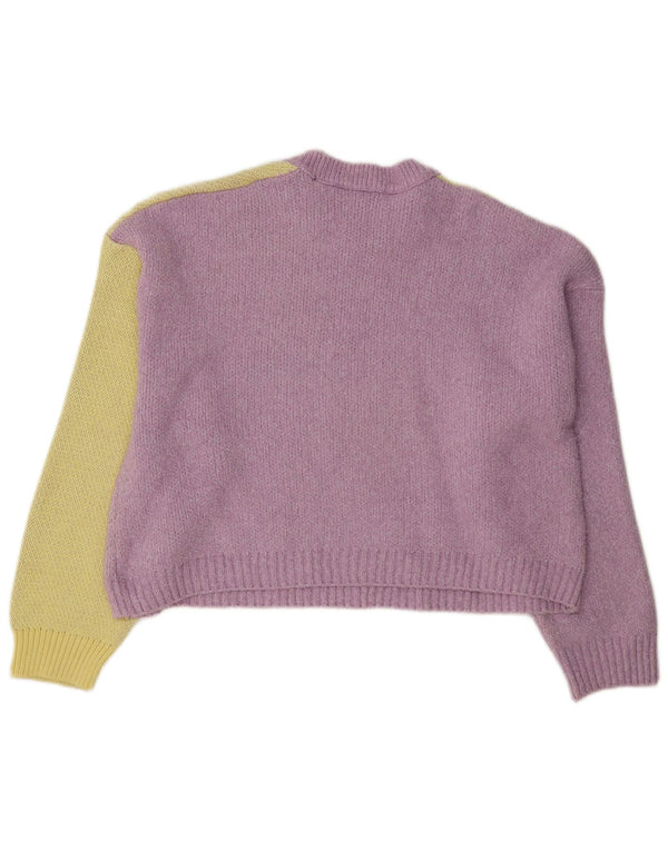 Zara Womens Loose Fit Crew Neck Jumper Sweater UK 14 Medium Purple