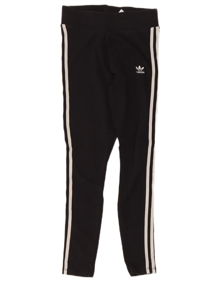Adidas Womens Leggings UK 10 Small Black Cotton