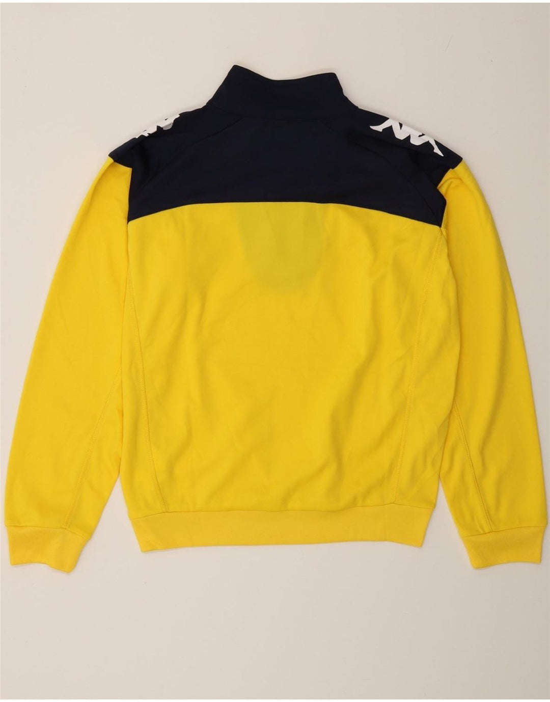 KAPPA Boys Graphic Sweatshirt Jumper 13-14 Years Yellow Colourblock