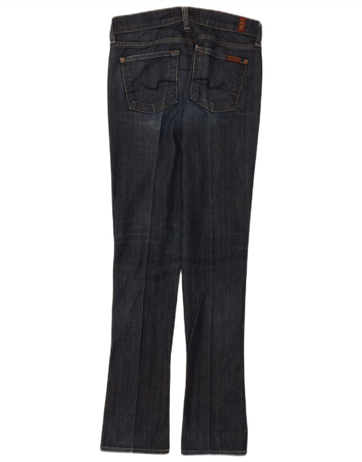 7 For All Mankind Womens Roxy Slim Bootcut Jeans W25 L32 Navy Blue Cotton