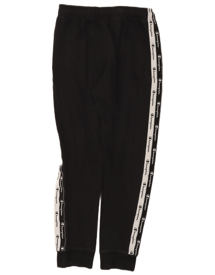 Champion Mens Graphic Tracksuit Trousers Joggers Small  Black