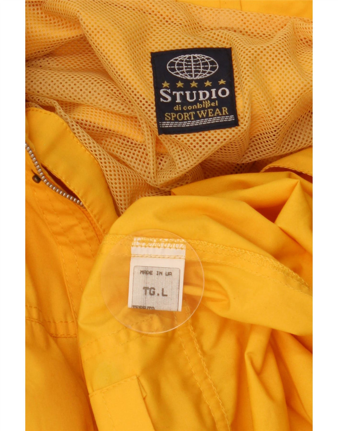 CONBIPEL Mens Utility Jacket UK 40 Large Yellow Polyester