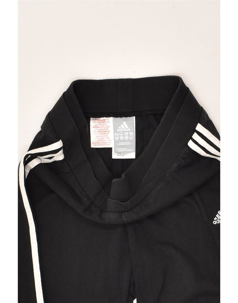 ADIDAS Girls Tracksuit Trousers 13-14 Years Black Cotton | Vintage Adidas | Thrift | Second-Hand Adidas | Used Clothing | Messina Hembry 