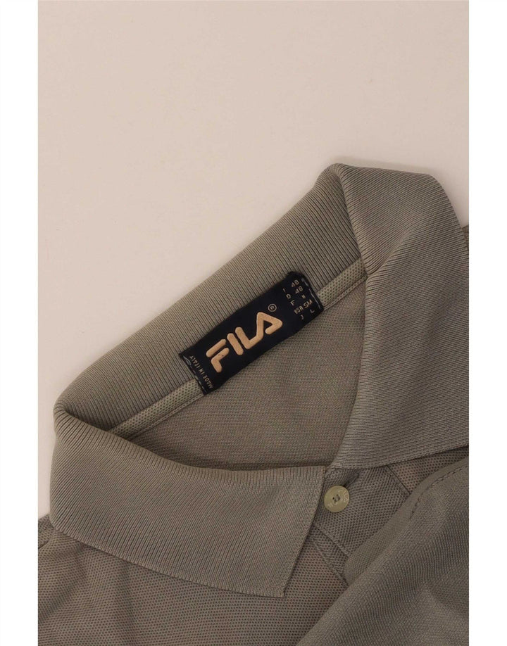 Fila Mens Polo Shirt Small Grey