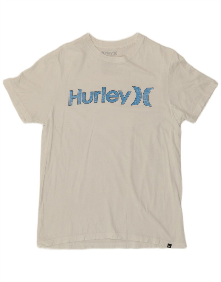 Hurley Mens Graphic T-Shirt Top Medium White Cotton