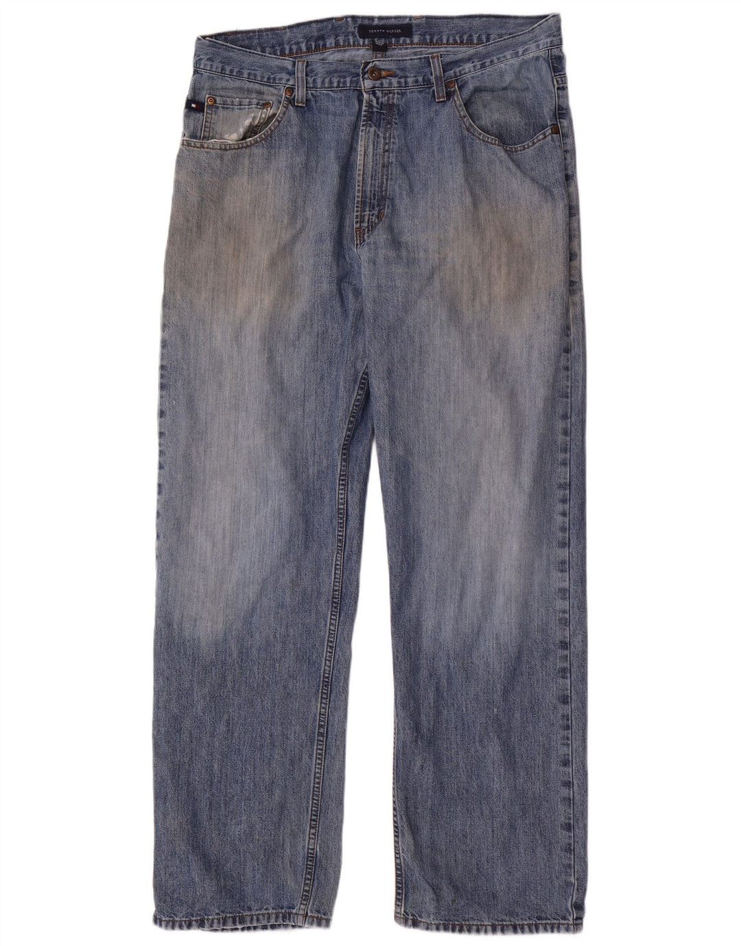 Tommy Hilfiger Mens Straight Jeans W36 L32 Blue Cotton