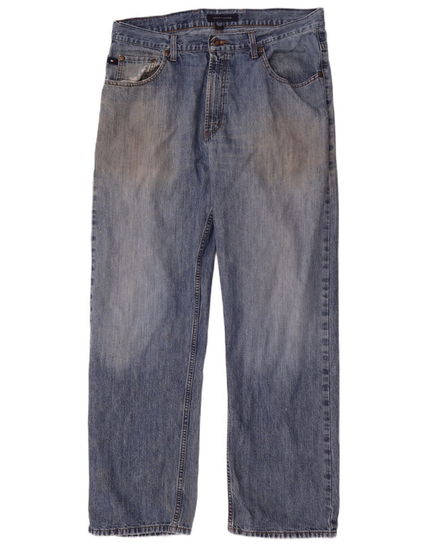 Tommy Hilfiger Mens Straight Jeans W36 L32 Blue Cotton