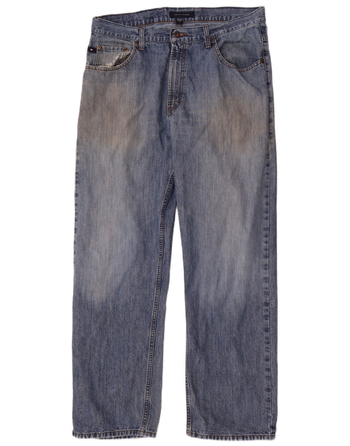 Tommy Hilfiger Mens Straight Jeans W36 L32 Blue Cotton