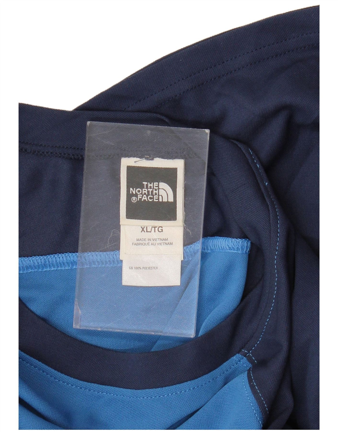 THE NORTH FACE Mens T-Shirt Top XL Blue Colourblock Polyester