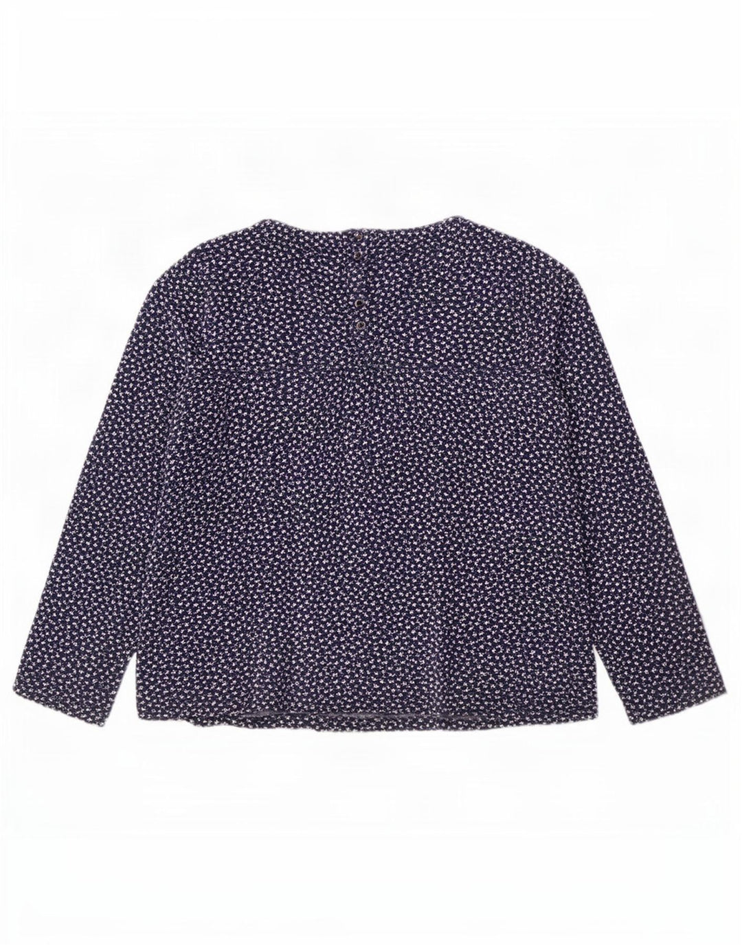 Fat Face Womens Abstract Pattern Top Long Sleeve UK 16 Large Navy Blue