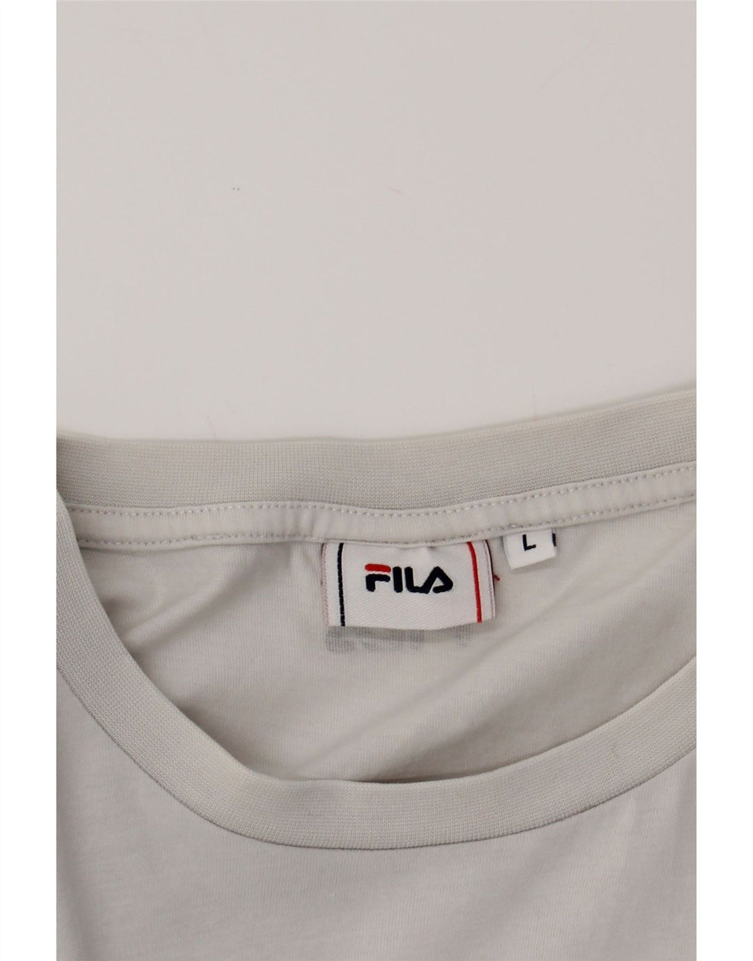 FILA Womens T-Shirt Top UK 16 Large Grey Cotton Vintage Fila and Second-Hand Fila from Messina Hembry 