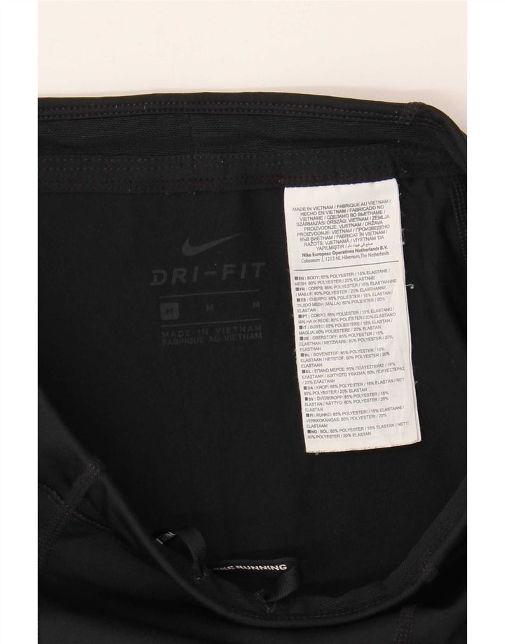 Nike Womens Dri Fit Leggings UK 12 Medium Black Polyester