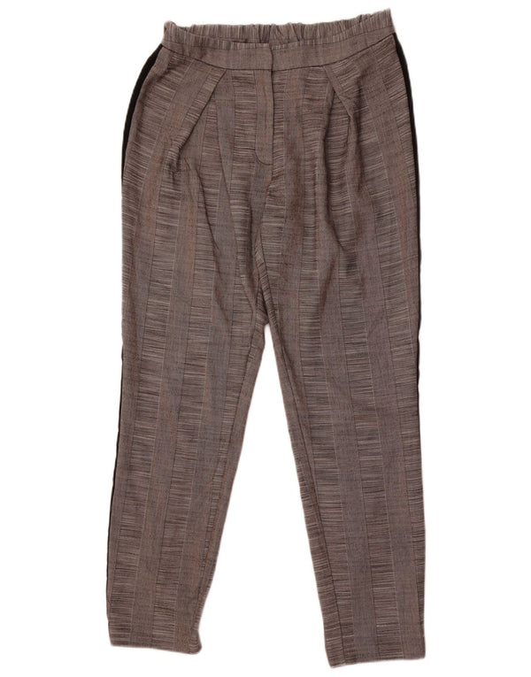 Topshop Womens Abstract Pattern Casual Trousers UK 10 Small W28 L28 Grey