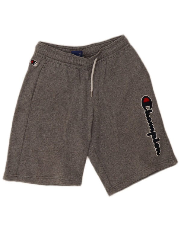 Champion Boys Graphic Sport Shorts 11-12 Years Large Grey Flecked Cotton