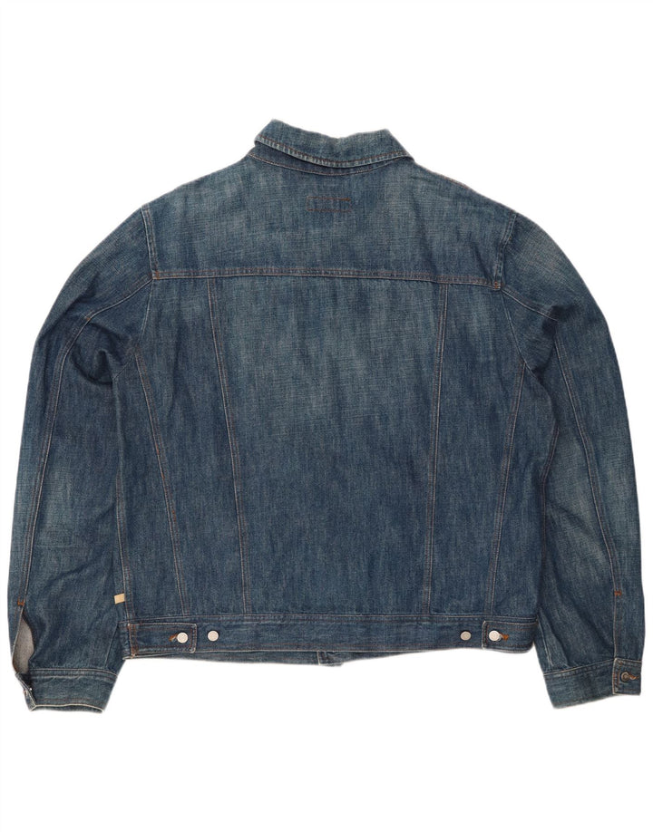 CERRUTI 1881 Mens Denim Jacket UK 44 2XL Blue Cotton