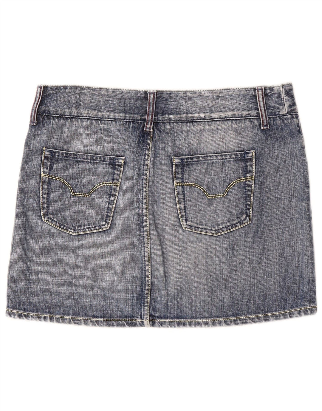 Benetton Womens Mini Denim Skirt IT 44 Medium W32  Blue Cotton