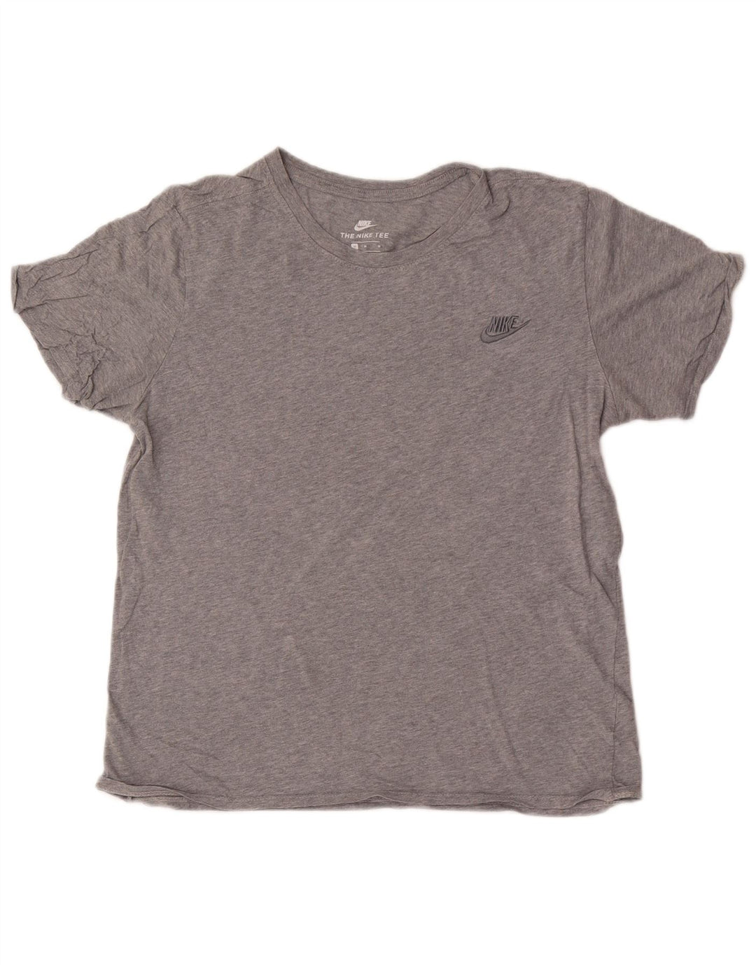 Nike Mens Athletic Cut T-Shirt Top Medium Grey Flecked Cotton