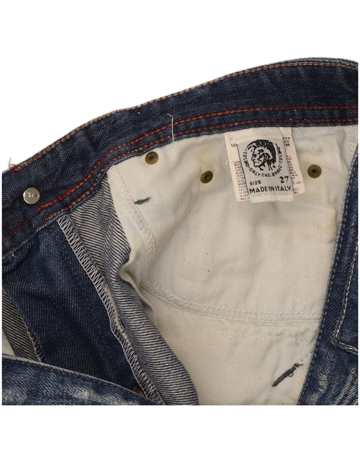 Diesel Womens Distressed Bootcut Jeans W27 L34 Blue Cotton