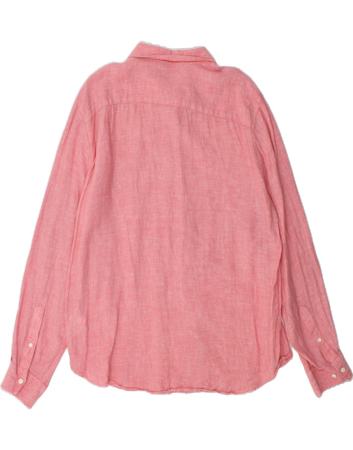 NAUTICA Mens Shirt Large Pink Linen Vintage Nautica and Second-Hand Nautica from Messina Hembry 