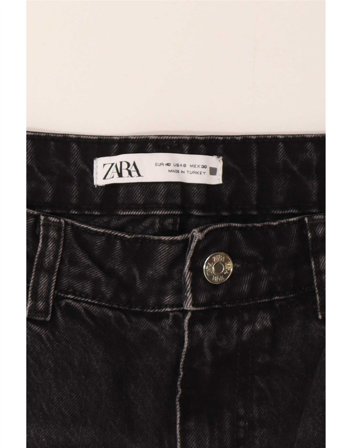 Zara Womens Straight Jeans EU 40 Medium W30 L31 Black Cotton