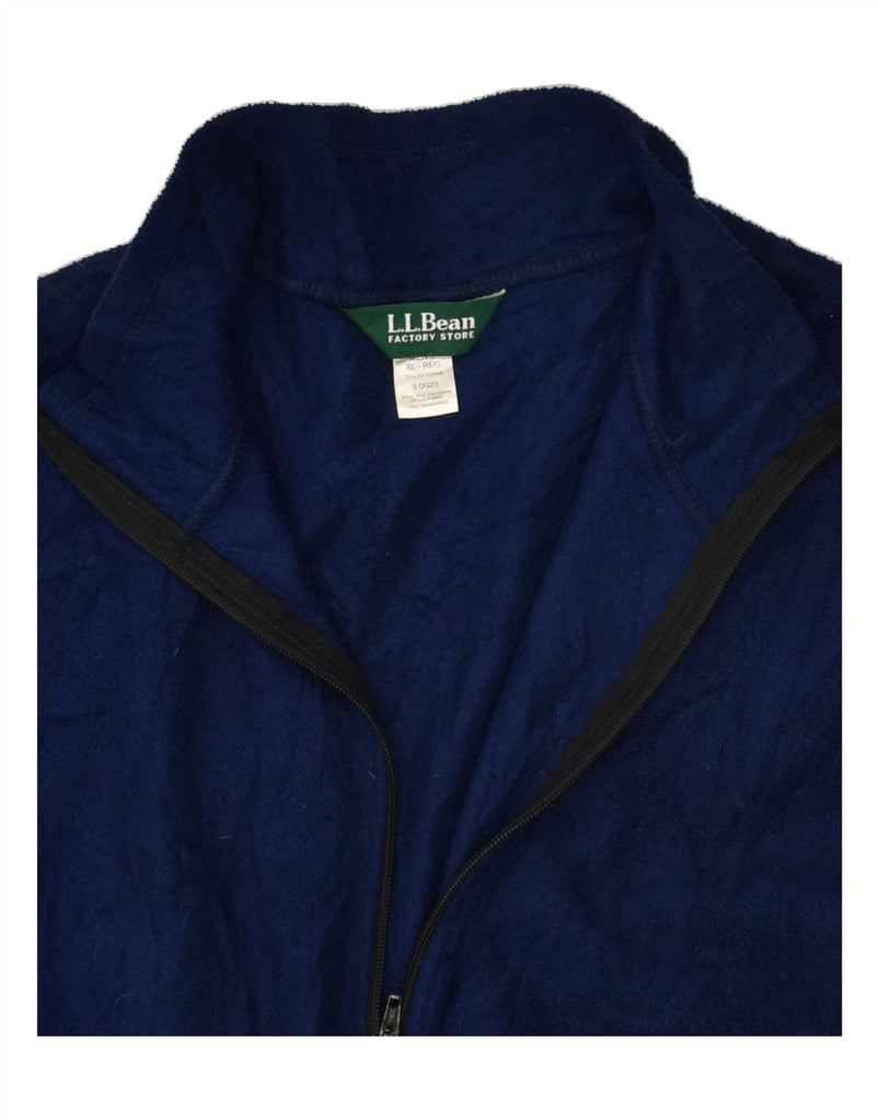 L.L.BEAN Mens Fleece Jacket UK 42 XL Navy Blue Polyester | Vintage L.L.Bean | Thrift | Second-Hand L.L.Bean | Used Clothing | Messina Hembry 