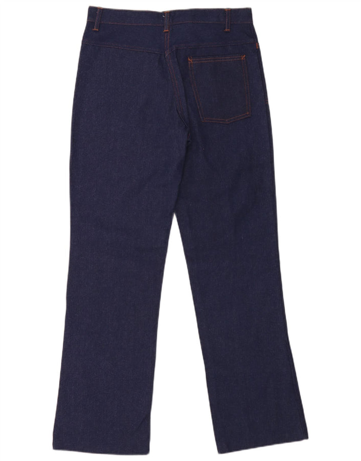 Vintage Womens Wide Leg Jeans W32 L31 Navy Blue