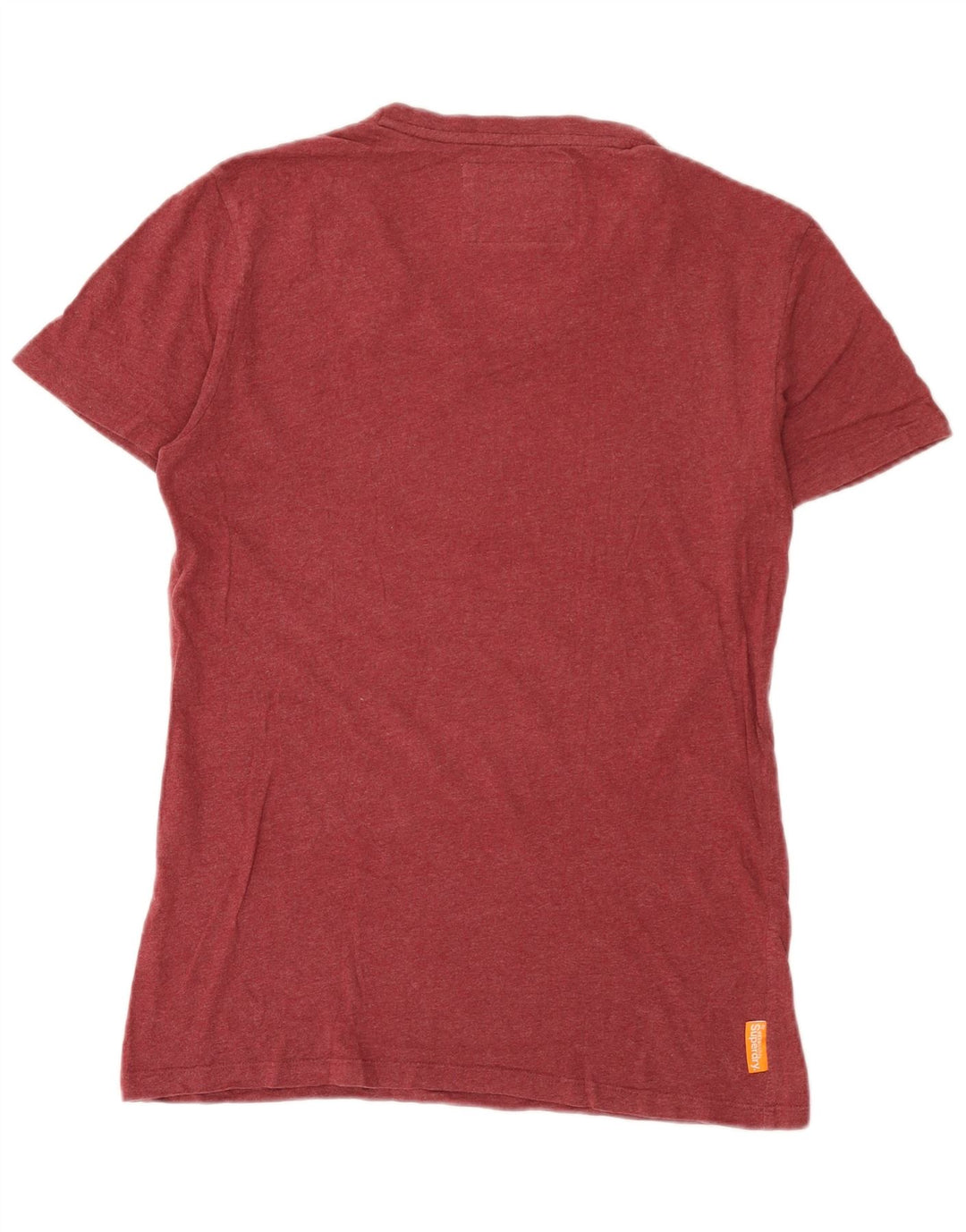 Superdry Mens T-Shirt Top Small Burgundy Cotton