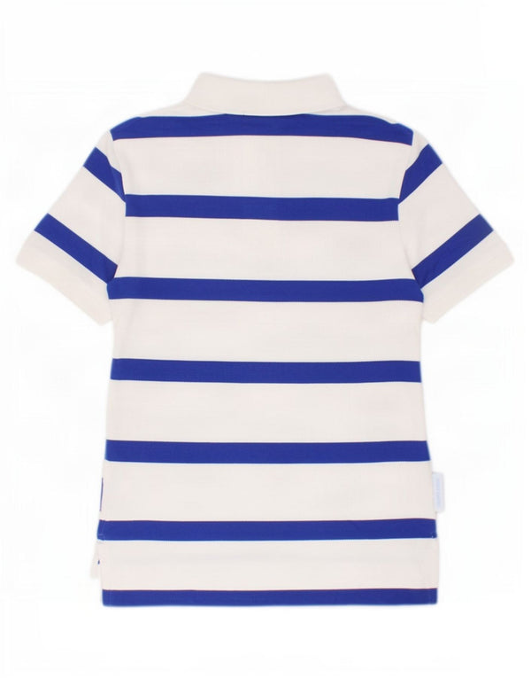 Polo Ralph Lauren Boys Polo Shirt 7-8 Years Small White Striped Cotton