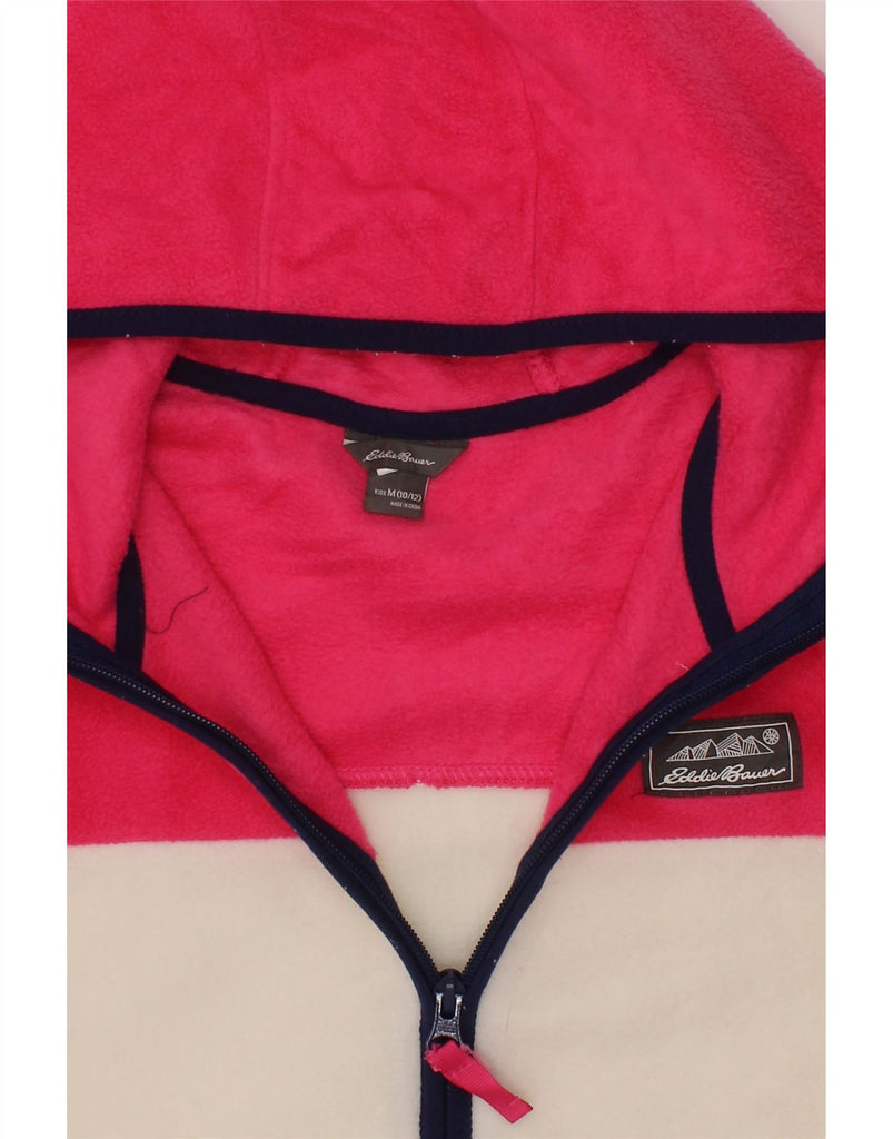 EDDIE BAUER Girls Fleece Jacket 10-11 Years Medium  Pink Colourblock Vintage Eddie Bauer and Second-Hand Eddie Bauer from Messina Hembry 