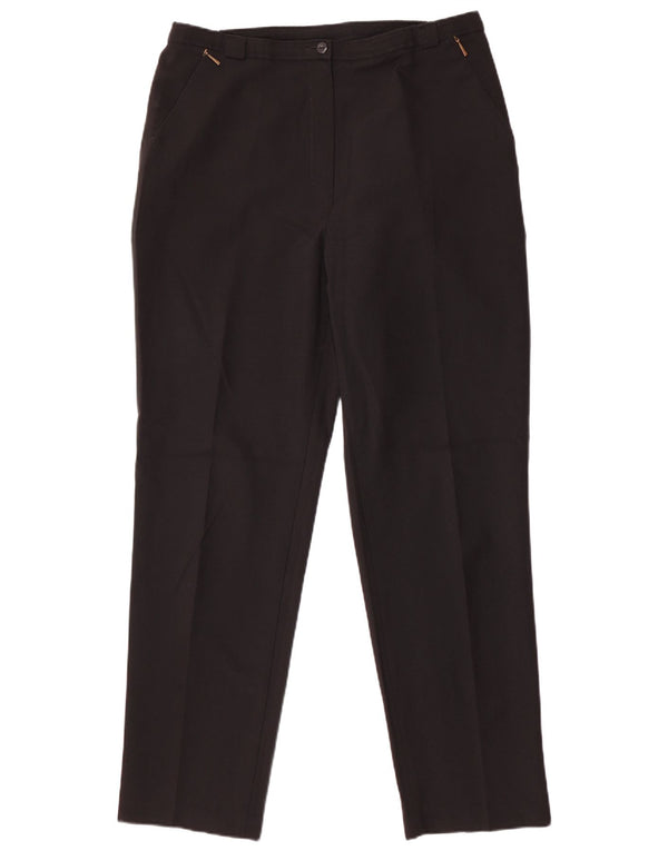 Marks & Spencer Womens Slim Chino Trousers UK 16 Large W34 L31 Black