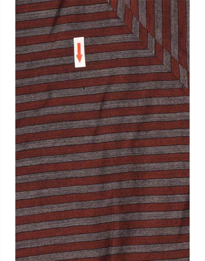 Vintage Womens Blouse Top IT 40 Small Brown Striped