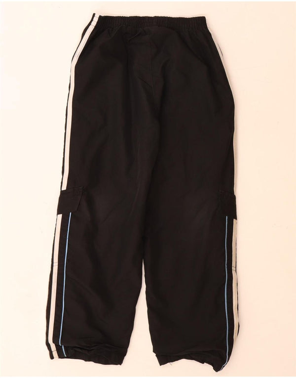 Adidas Boys Tracksuit Trousers Joggers 6-7 Years  Black Polyester