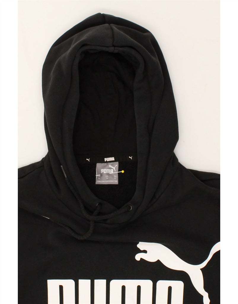 PUMA Mens Graphic Hoodie Jumper XL Black Cotton | Vintage Puma | Thrift | Second-Hand Puma | Used Clothing | Messina Hembry 