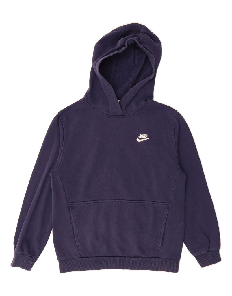 NIKE Boys Hoodie Jumper 12-13 Years Large  Navy Blue Cotton Vintage Nike and Second-Hand Nike from Messina Hembry 
