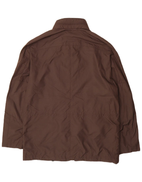 Hugo Boss Mens Rain Jacket EU 52 XL Brown Polyester